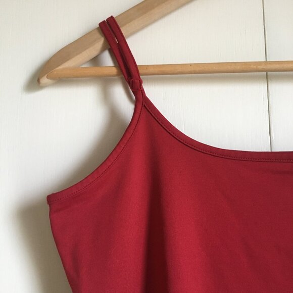 Vintage Cherry Red Stretchy Adjustable Strap Camisole - Picture 3 of 15